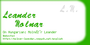 leander molnar business card
